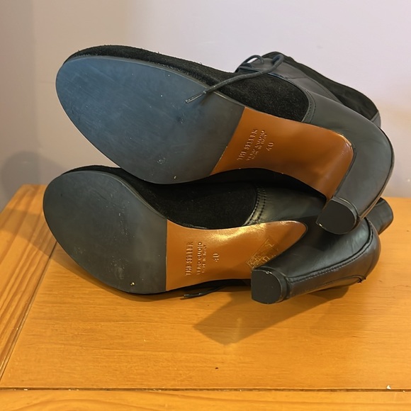 VERO CUOIO V&R ITALIAN BRAND BOOTIES in BLACK SUEDE and Leather Size 40 - Picture 4 of 4